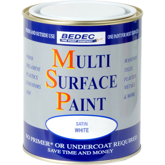 Bedec| Multi Surface Paint- Satin White- 750ml