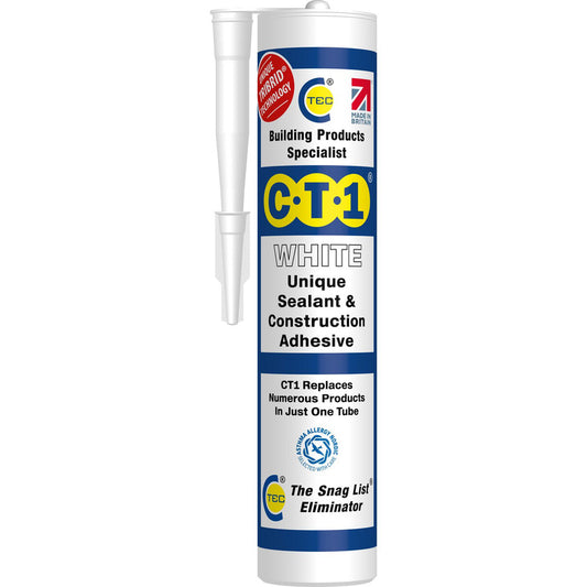 CTEC| C.T.1 Sealant & Construction Adhesive | White| 290ml