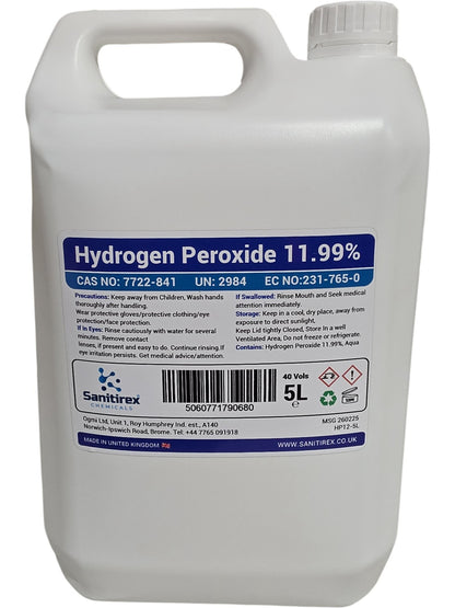 Sanitrex | Hydrogen Peroxide | 11.99% | 5L