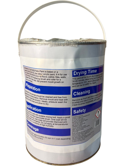Siramico Coatings The Patio Paint Tough & Durable Black 5L