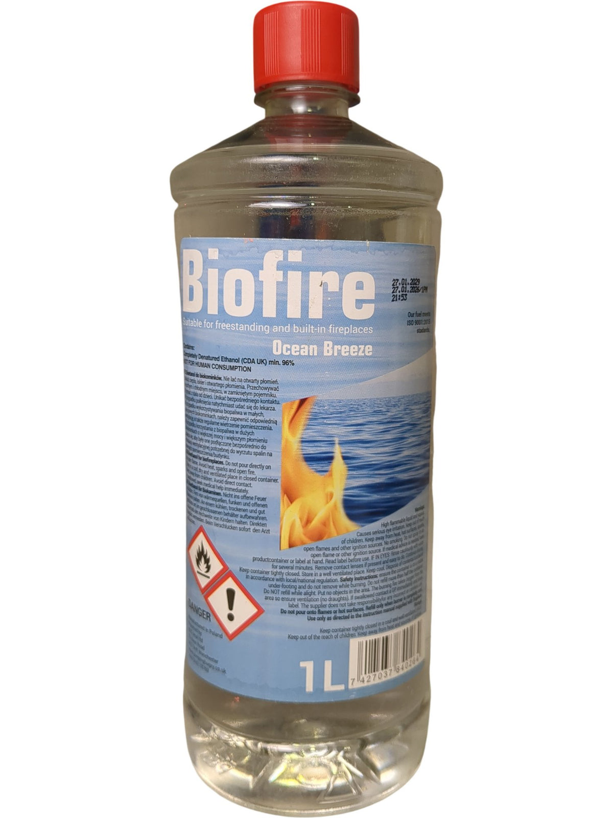Biofire | Fireplace Fuel | Ocean Breeze | 1L