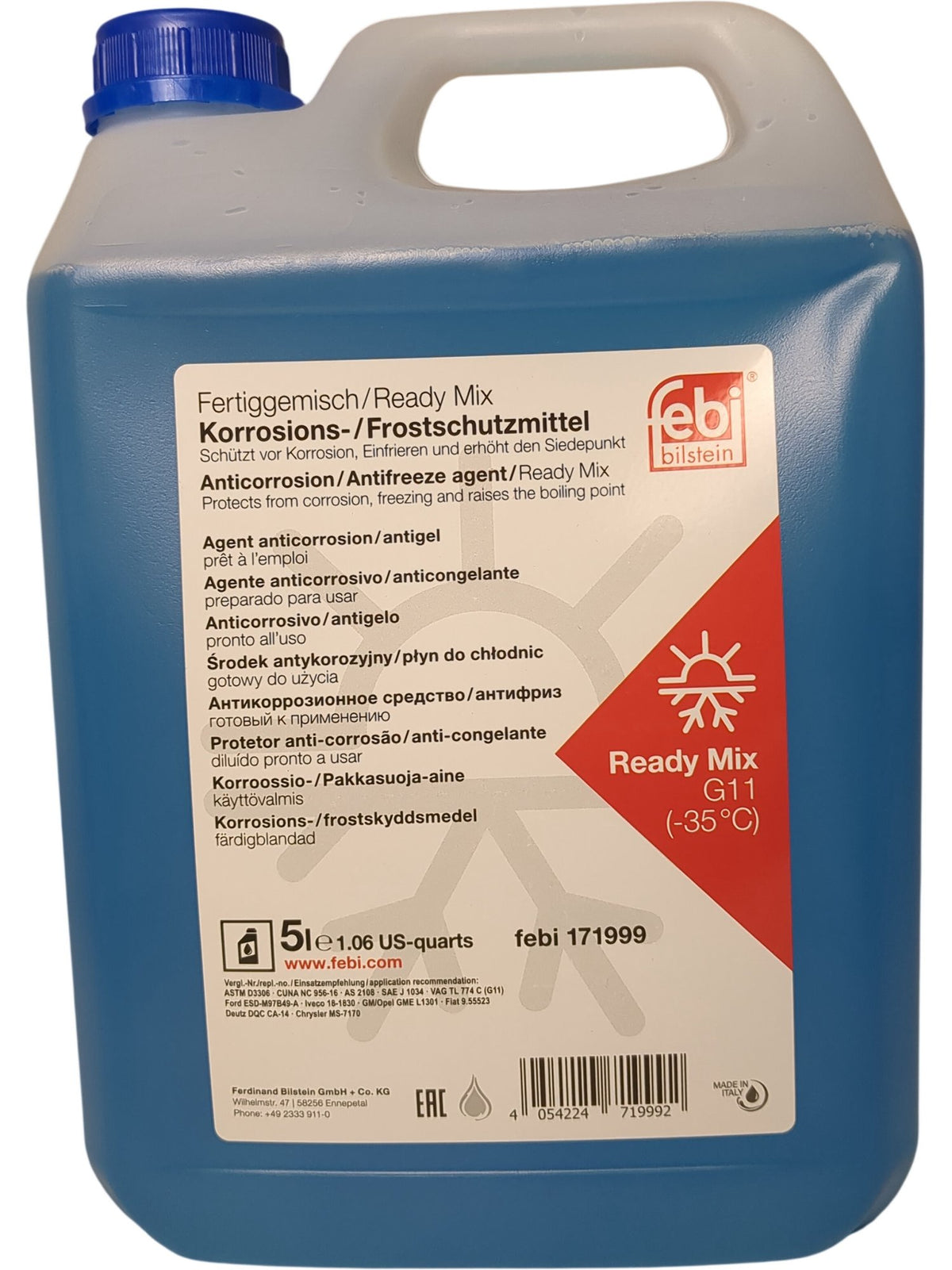 Febi Bilstein | Antifreeze Agent Ready Mix | G11 | 5L