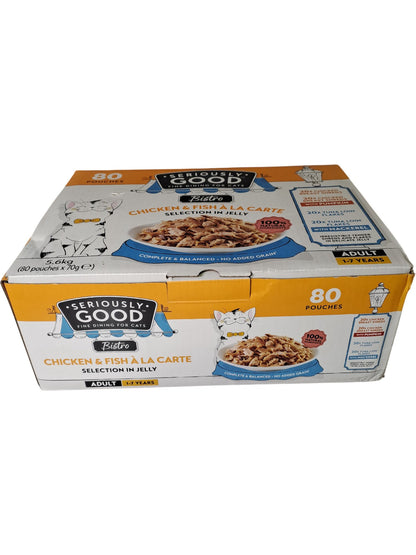 Seriously Good Bistro | Chicken & Fish À La Carte Cat Food | 80x70g