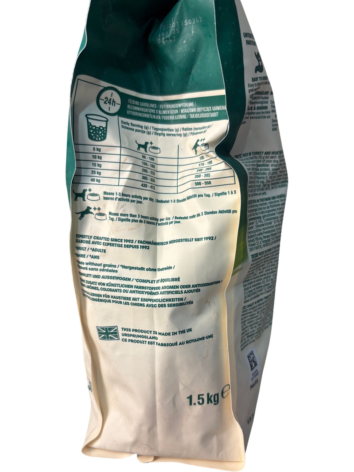James Wellbeloved Grain Free Adult Dog Food 1.5kg