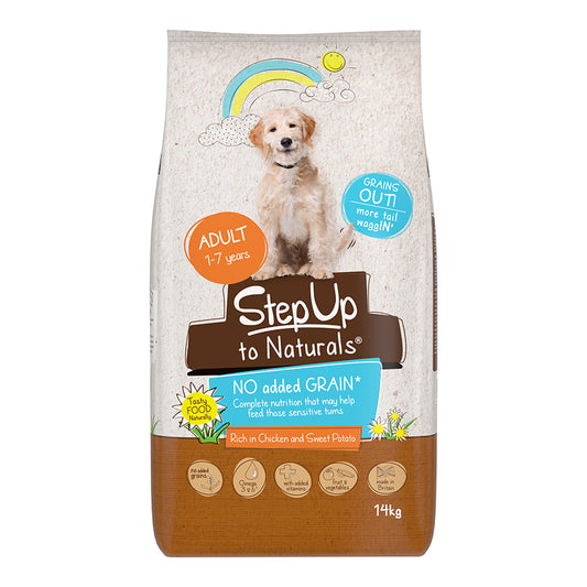 Step Up Naturals No Added Grain Adult Dry Dog Food Chicken & Sweet Potato 14kg