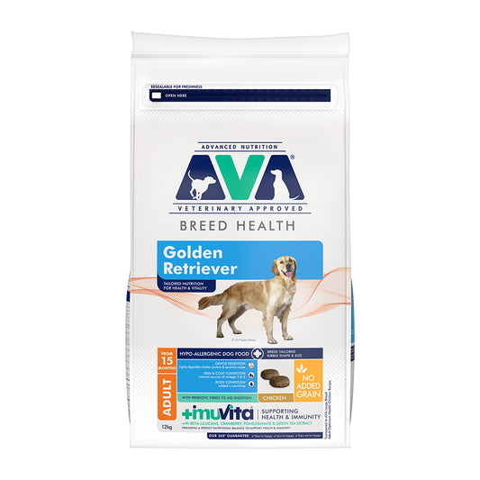 AVA Breed Health Golden Retriever Dry Dog Food Chicken -  12kg