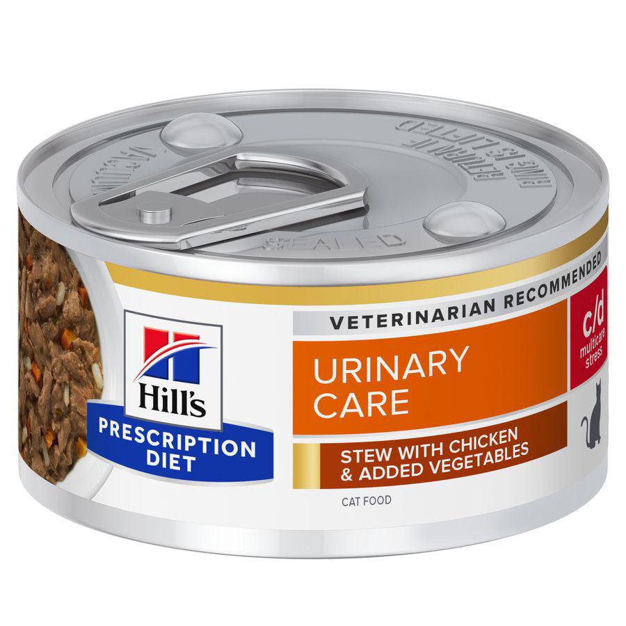 Hill's Prescription Diet c/d urinary care Cat Food - Chicken and Veg Stew 24x82g