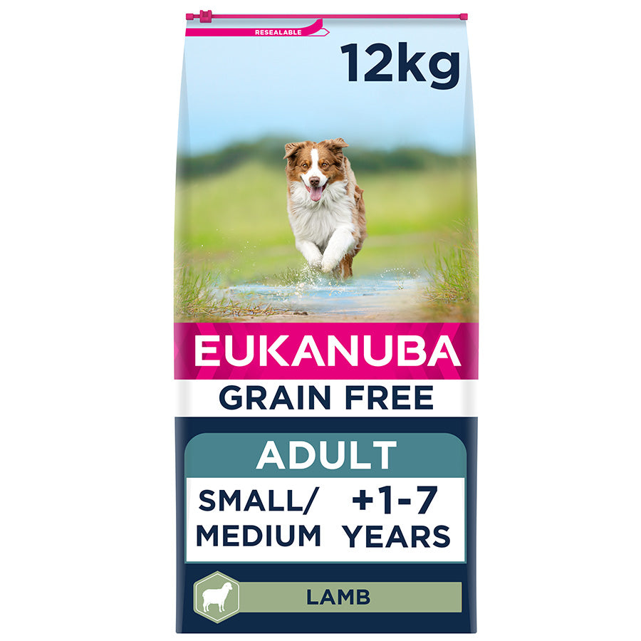 Eukanuba| Adults S/M Dog Dry- Rich in Lamb- Grain Free- 12kg