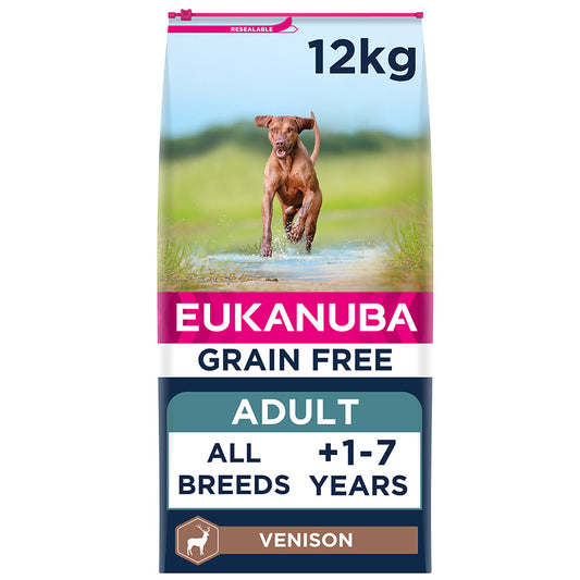 EUKANUBA Grain Free Venison dog food, 12kg