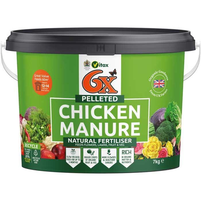 Vitax| 6x Pelleted Chicken Manure|7kg