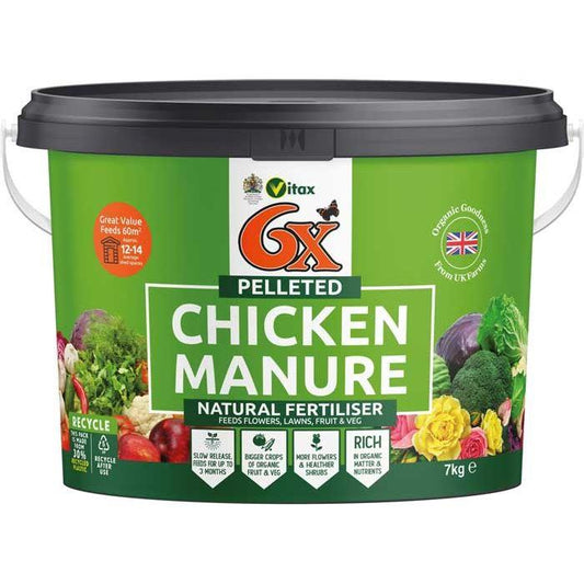 Vitax| 6x Pelleted Chicken Manure|7kg
