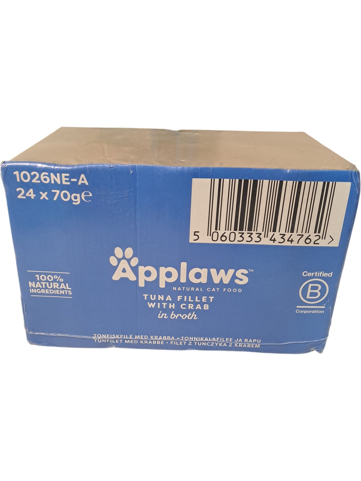 Applaws | Tuna Fillet With Crab In Broth | 1026NE-A | 24 x 70g
