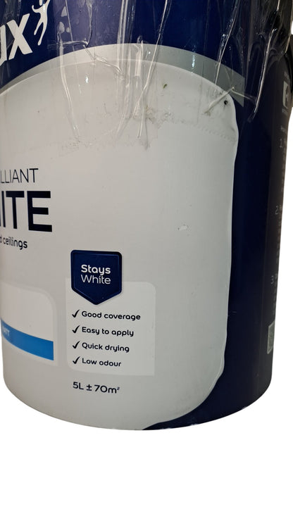Dulux | Pure Brilliant White Paint | Matt | 5L