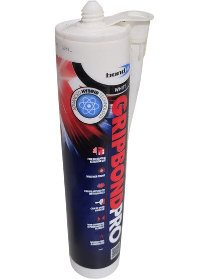 Bond It | Gripbond Pro | White | Advanced Hybrid Adhesive Sealant