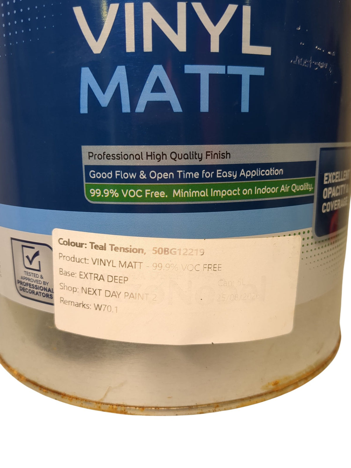 Dulux Trade | Vinyl Matt Paint | Teal Tension 50BG12219 | 5L
