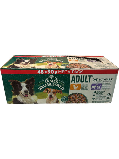 James Wellbeloved | Adult Dog Food Mega-Pack | 4008429166297 | 48x90g