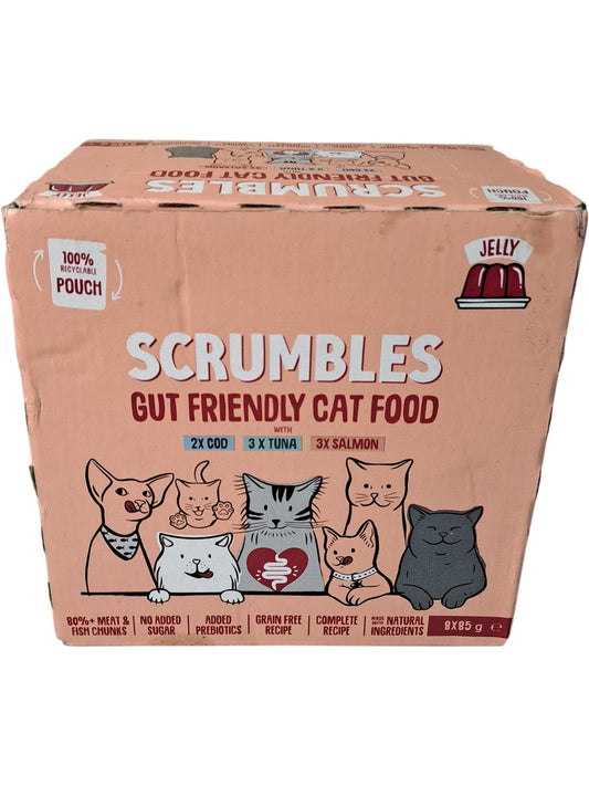 Scrumbles | Gut Friendly Cat Food | 8x85g Pouch