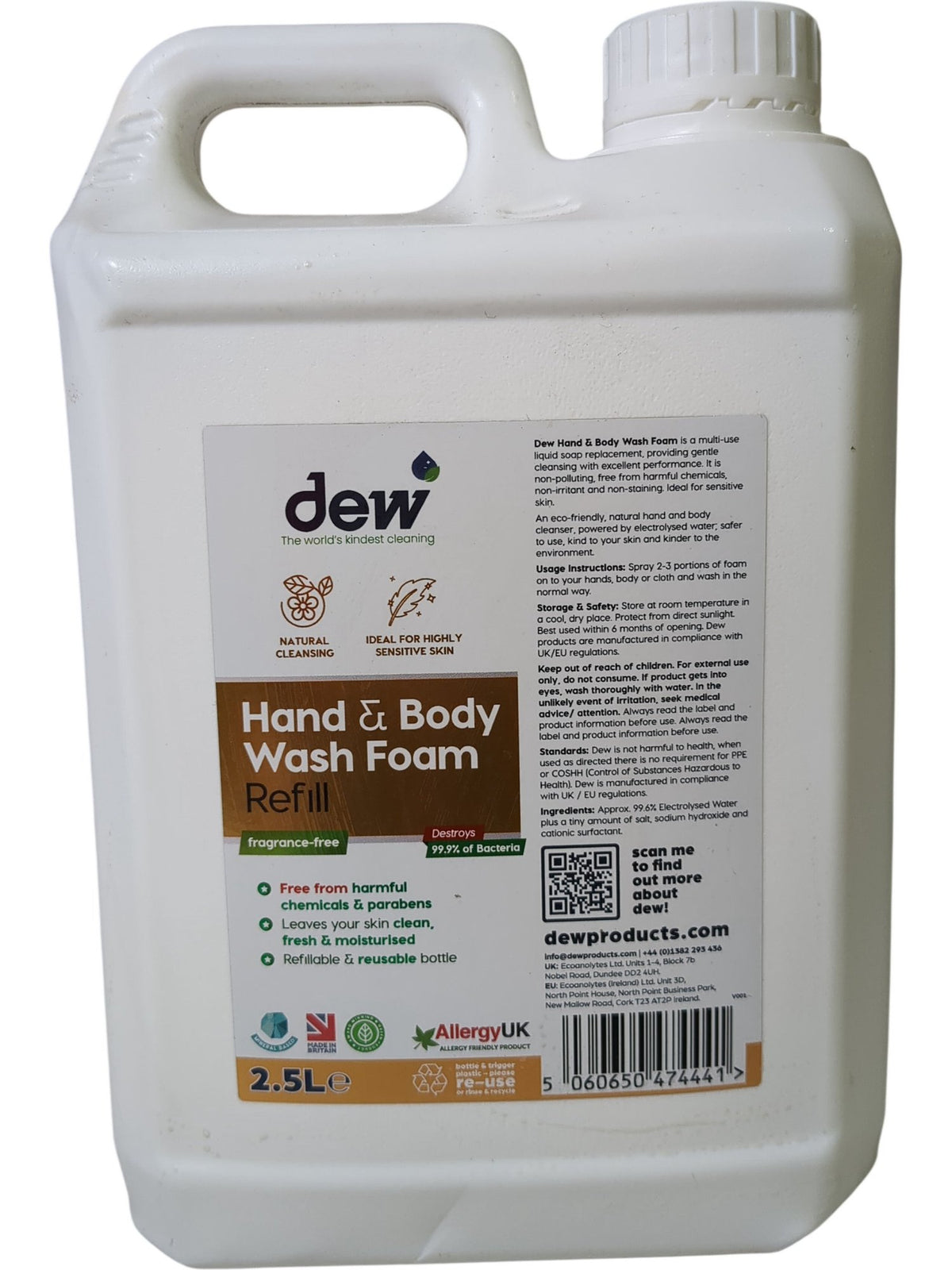 Dew | Hand & Body Wash Foam Refill | 2.5L