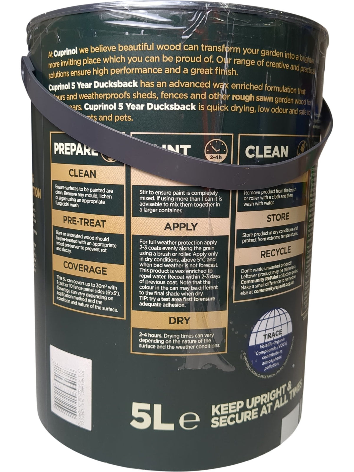Cuprinol | Ducksback Wood Paint | 5010368017249 | 5L