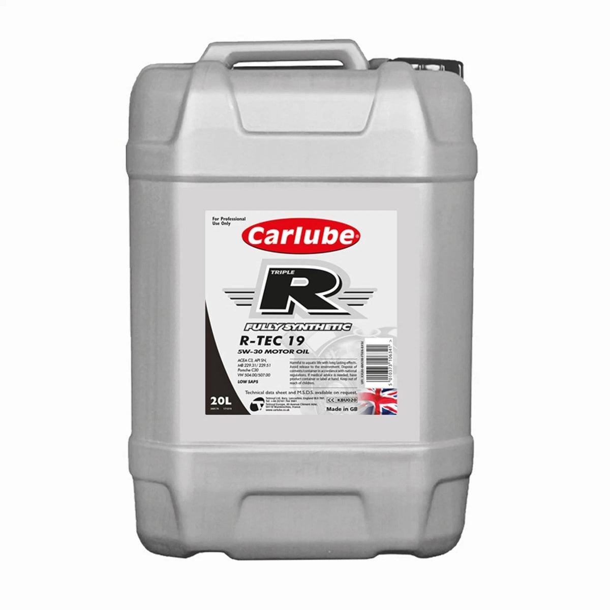 Carlube | R-TEC 19 5W-30 Motor Oil | 20L