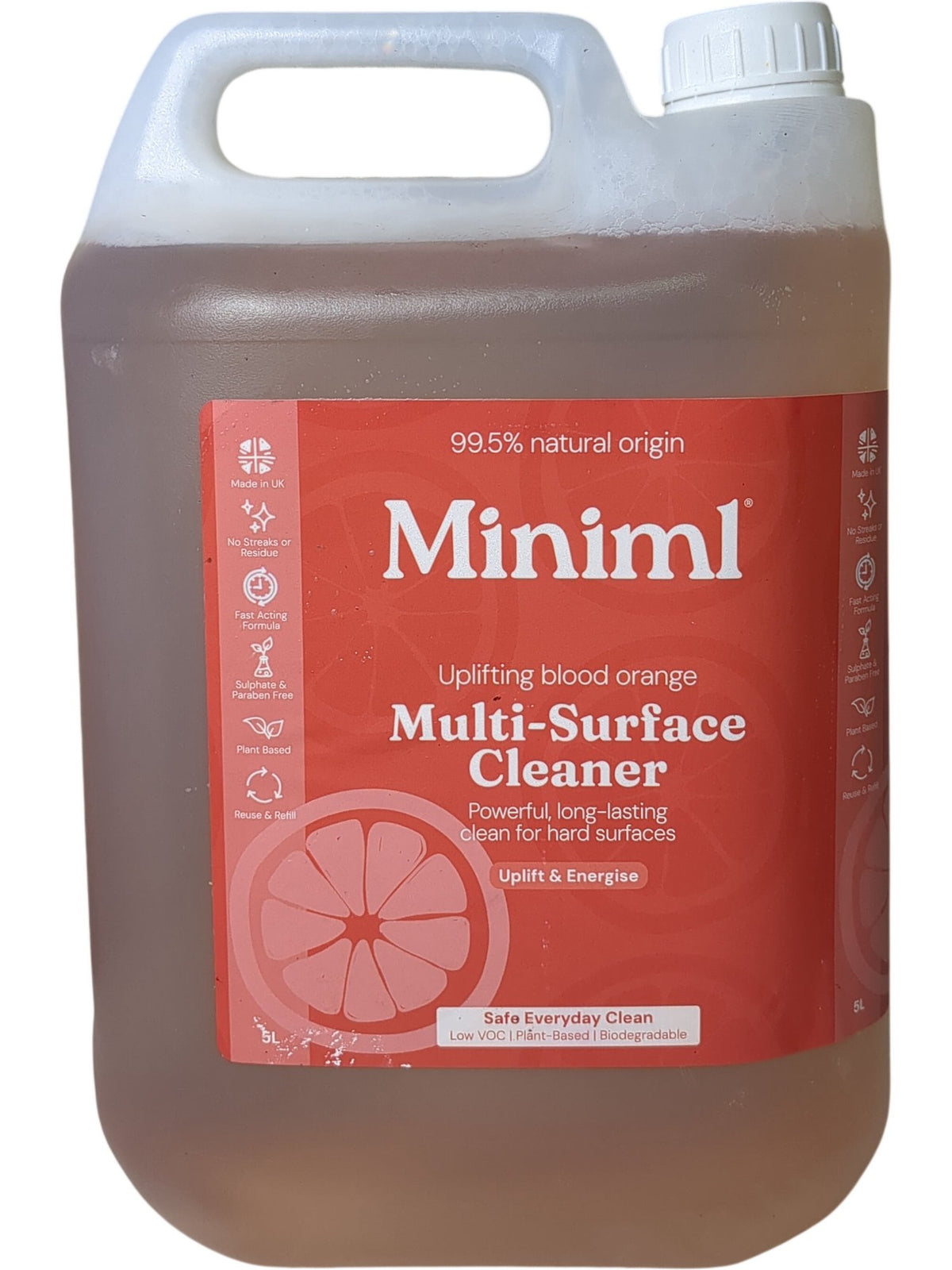 Miniml | Multi-Surface Cleaner | Uplifting Blood Orange | 5L