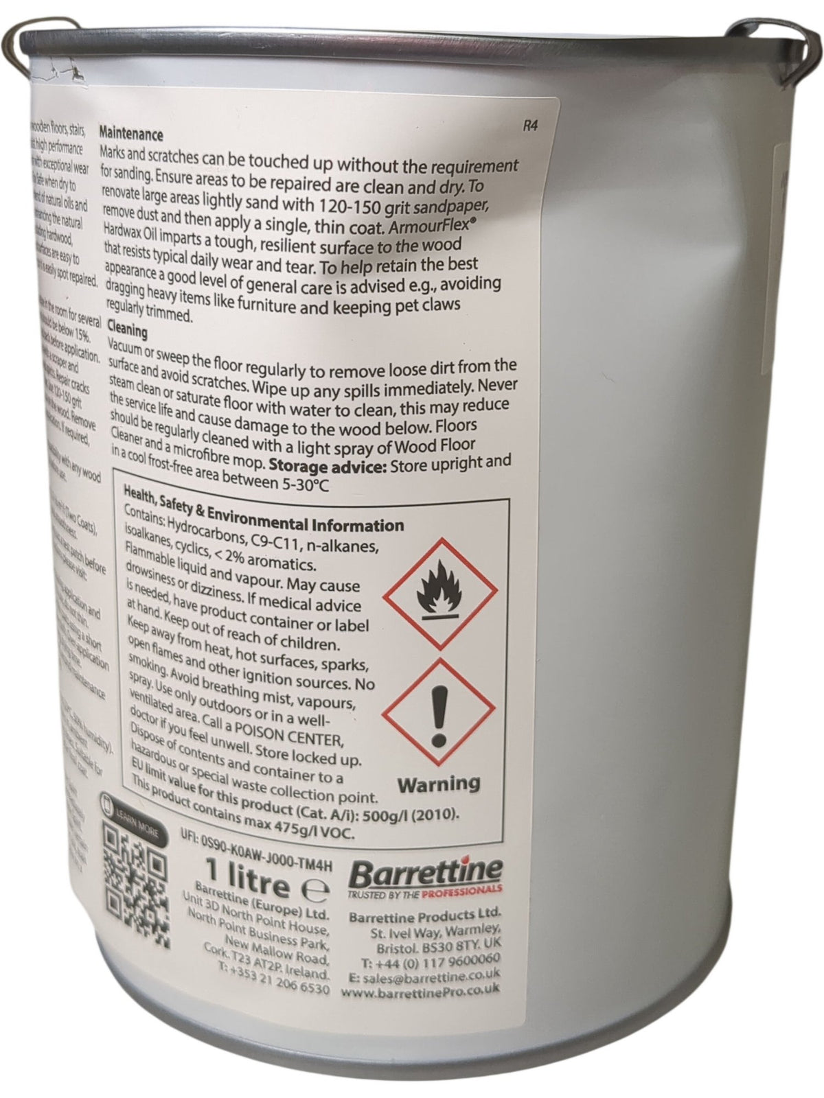 Barrettine | ArmourFlex Hardwax Oil | 021224 | 1L