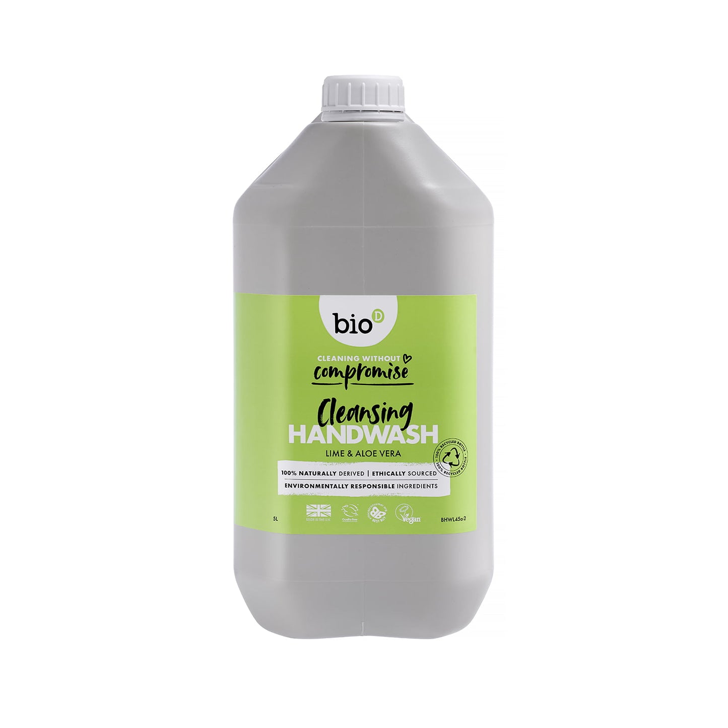 Bio D| Handwash Refill Bottle| Lime & Aloe Vera| Vegan| 5L