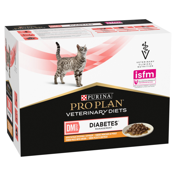 Purina Proplan Veterinary Diets Cat - DM Diabetes - 4x(10x85g)