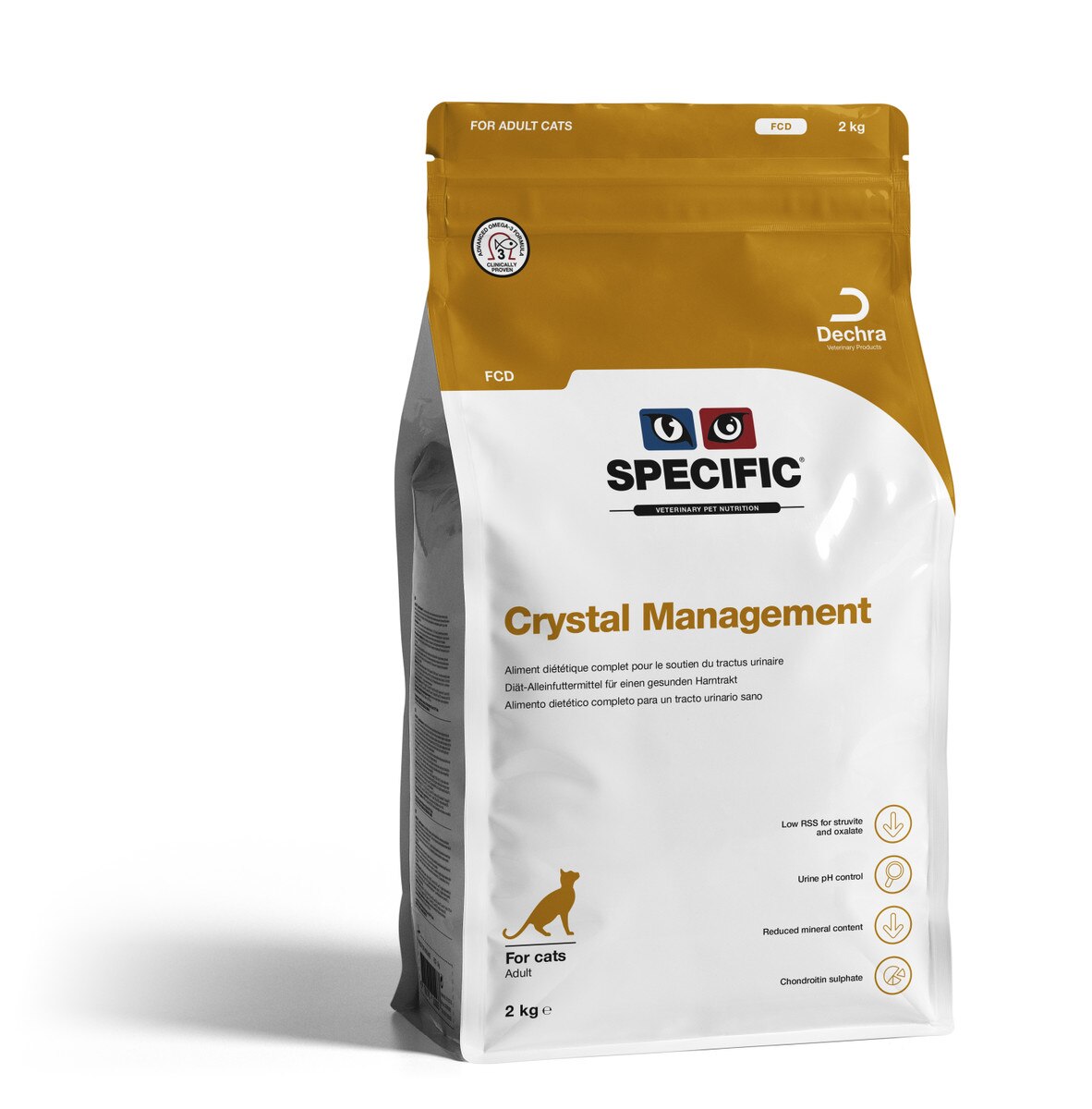Specific - Veterinary Pet Nutrition, Crystal Management, For Cats, Adult 2kg