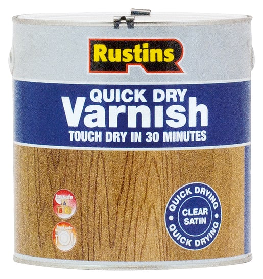 2 x 250ml| Rustins| Quick Dry Varnish| Clear Satin