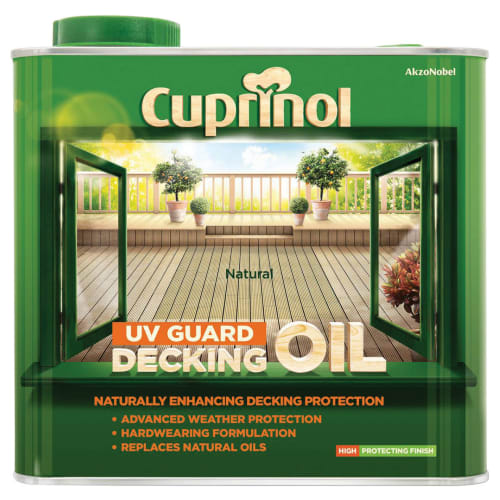 Cuprinol| UV Decking Oil| Natural| 2.5L