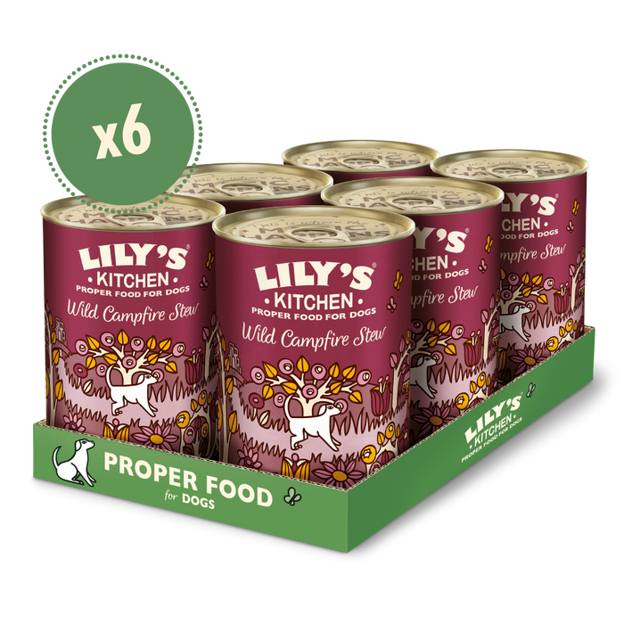 Lilys Kitchen Wild Campfire Stew Wet Dog Food All Breeds All Sizes 6x400g