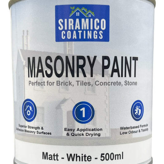 Siramico| Masonry Paint-Matt White- 5L