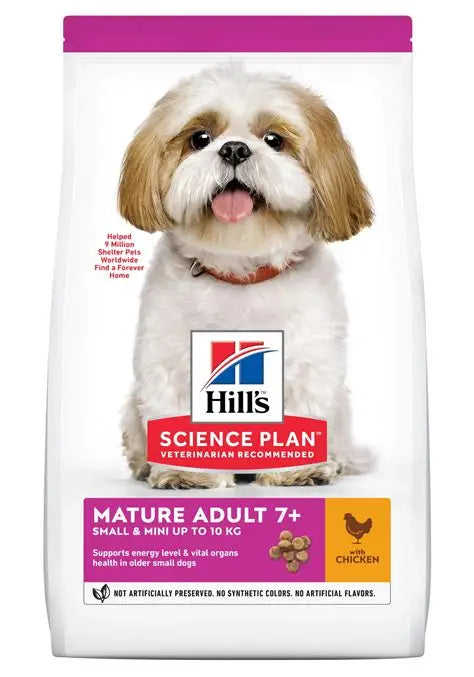 Hills Mature Small Mini Dog Supports Energy Immunity & Vital Organs Chicken 3kg