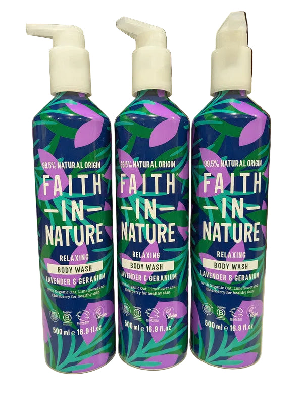 Faith in Nature | Body Wash- Lavender & Geranium-500ml