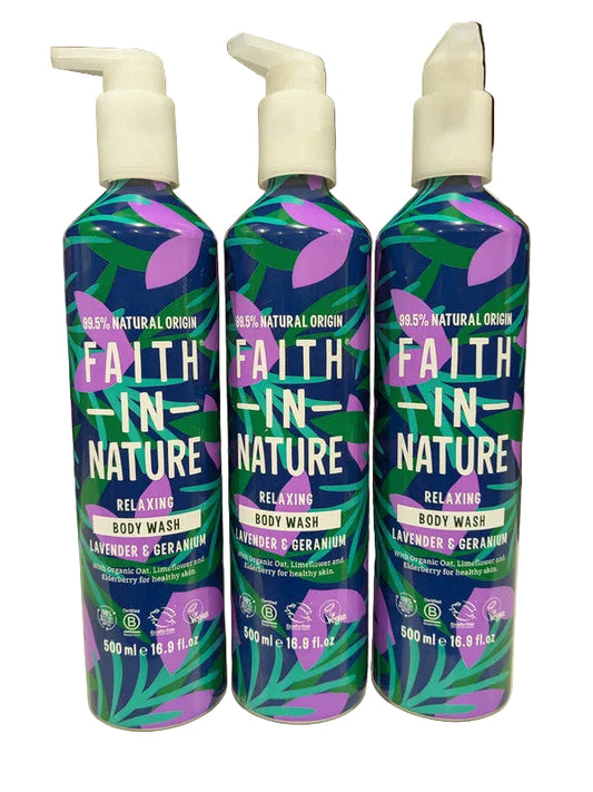 Faith in Nature | Body Wash- Lavender & Geranium-500ml