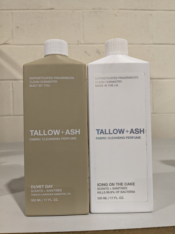 2 x 500ml|Tallow + Ash|Fabric Perfume-Icing on the Cake & Duvet Day