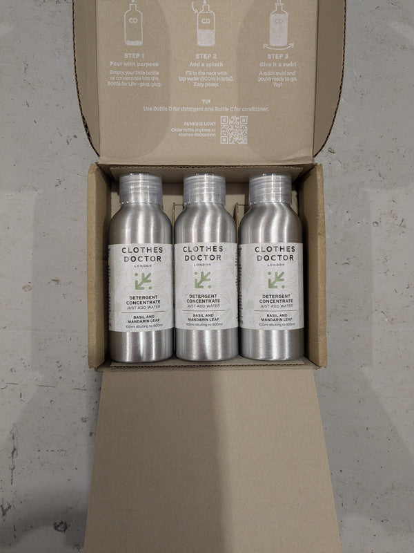 3 x 100ml|Clothes Doctor|Detergent Concentrate-Basil & Mandarin Leaf