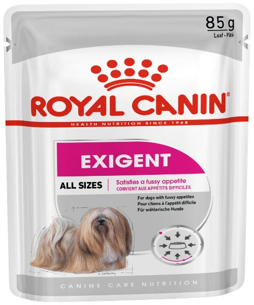 Royal canin exigent all size dogs satisfies fussy appetite 12x85g