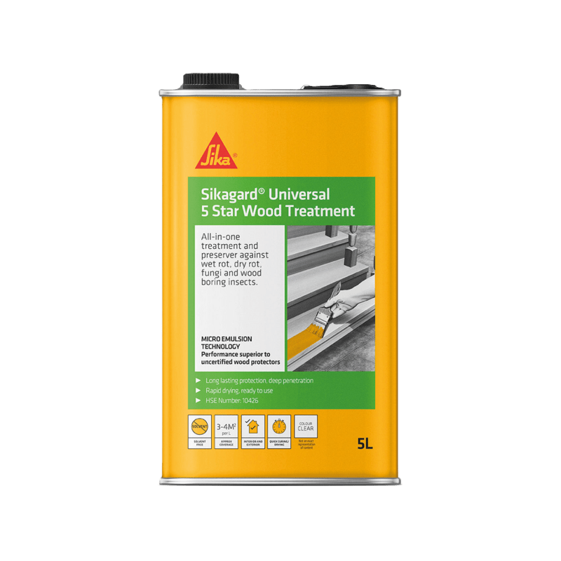 Sikagard| Universal 5 star Wood Treatment| Clear 5L