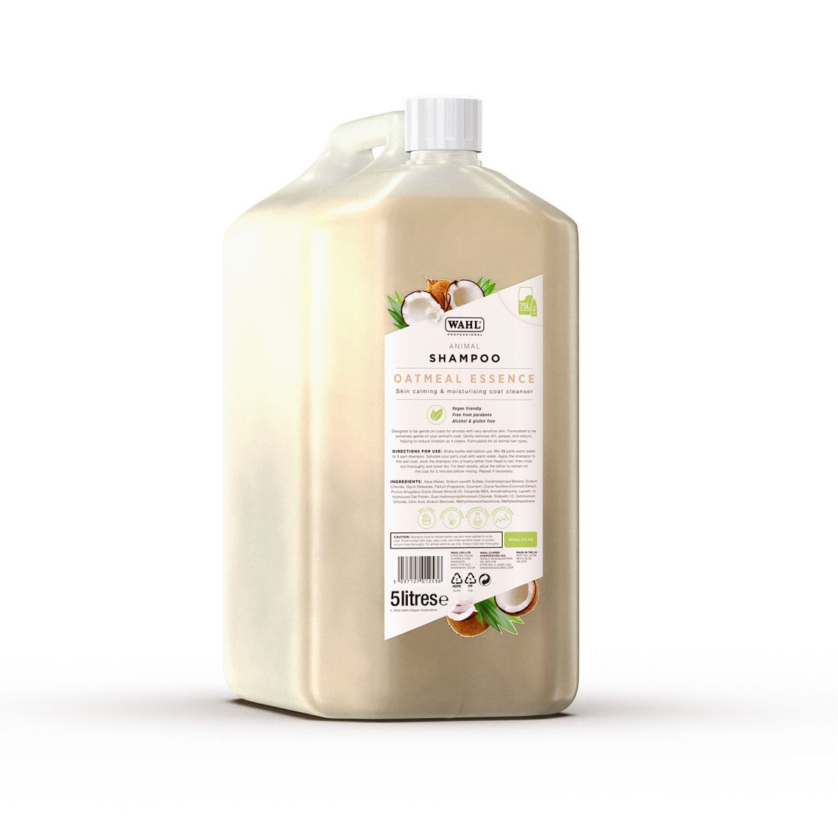 Wahl Professional| Animal Shampoo- Oatmeal Essence- Vegan- 5L