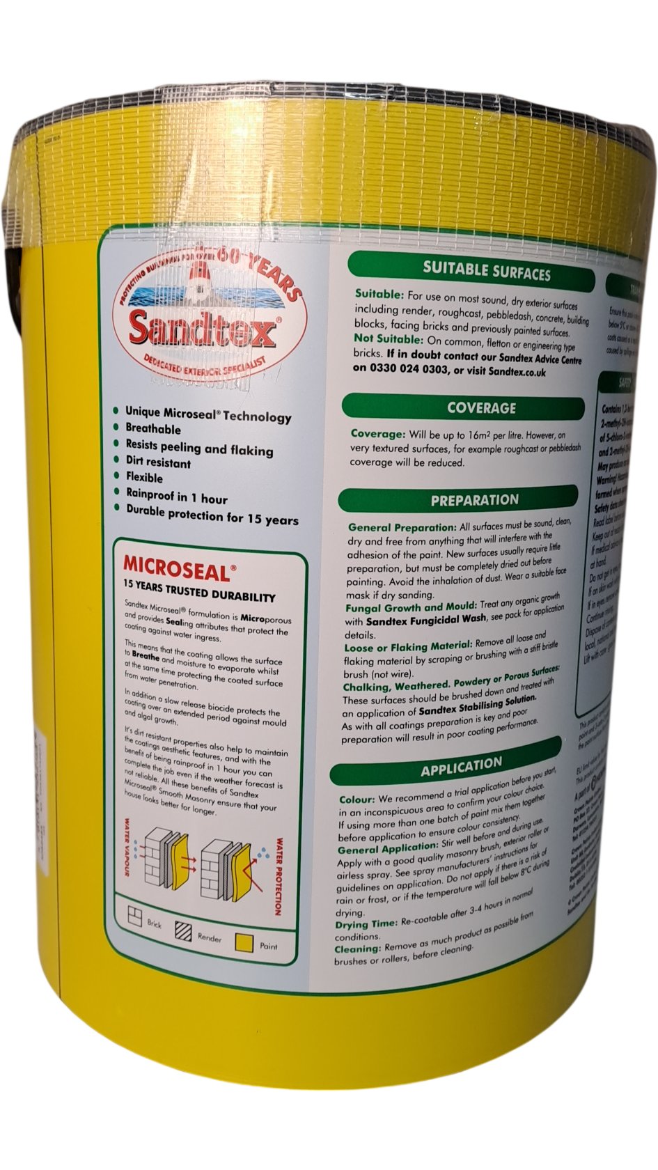 Sandtex | Microseal Smooth Masonry | Plymouth Grey | 5L