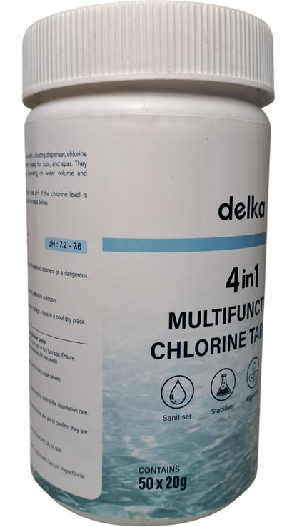 Delka | 4 In 1 Multifunction Chlorine Tablets | 1KG