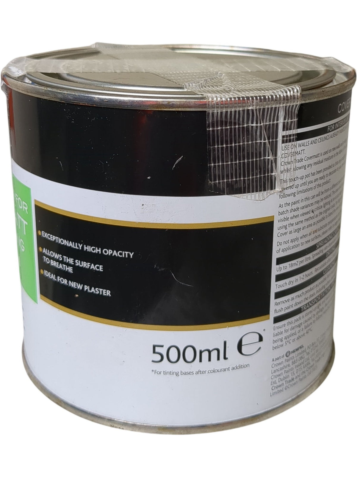 Crown Trade | Covermatt Obliterating Emulsion | Touch Up Pot | 500ml