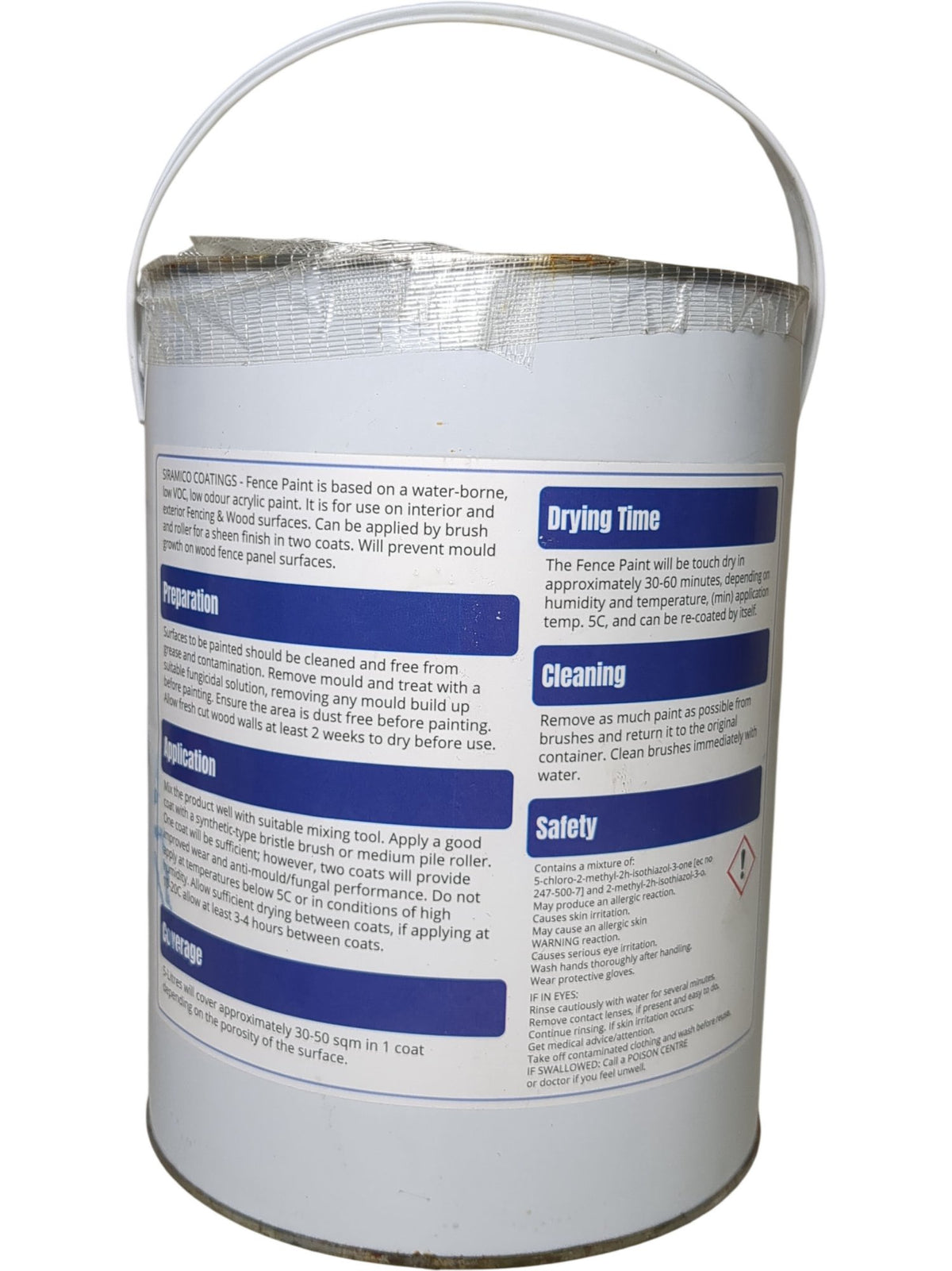 Siramico Coatings | Fence Paint White | 5L