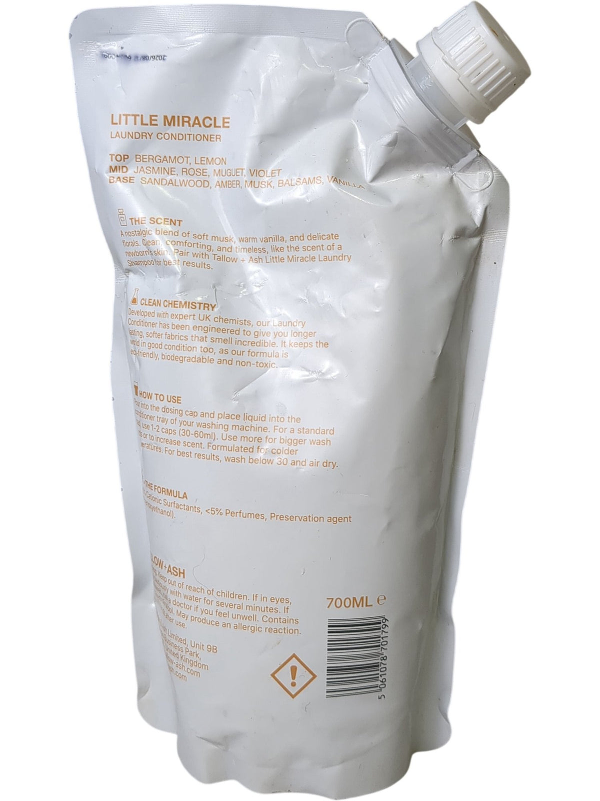 Tallow + Ash | Little Miracle Laundry Conditioner | Lily + Vanilla | 700ml