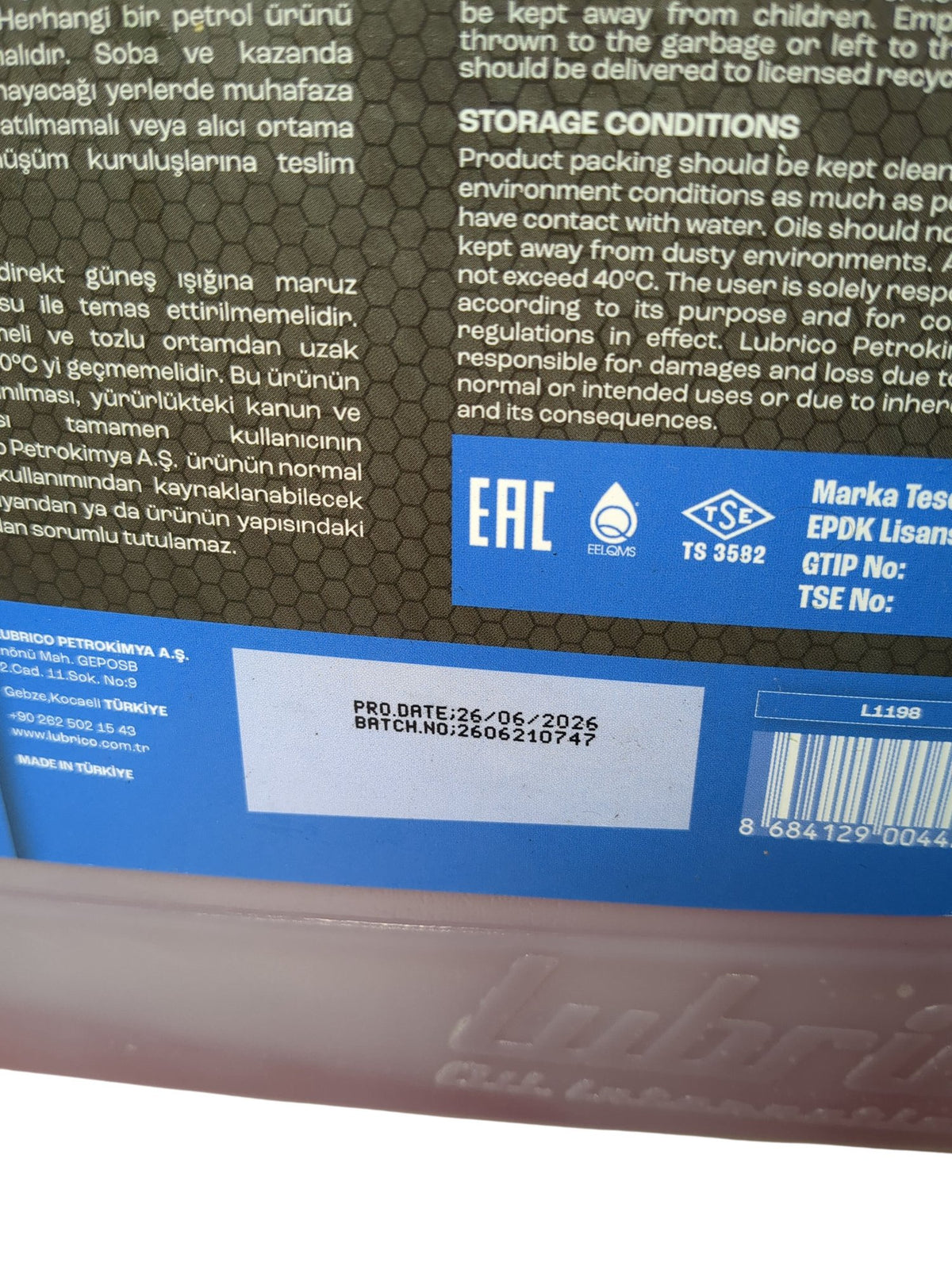 Lubrico | Coolant WNT -20°C | 5L