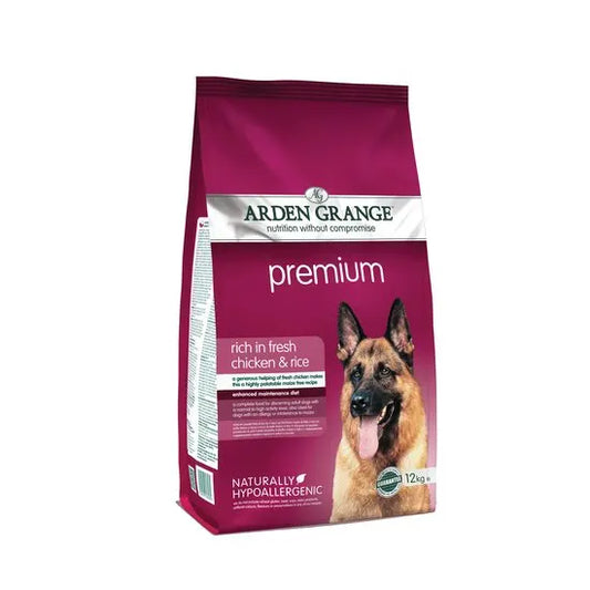 Arden Grange Premium Fresh Chicken and Rice Maize Free Hypoallergenic 12kg