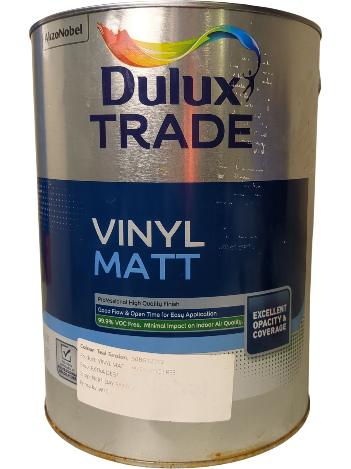 Dulux Trade | Vinyl Matt Paint | Teal Tension 50BG12219 | 5L