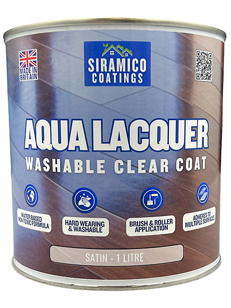 Siramico| Aqua Lacquer- Washable/Clear-Satin-5L